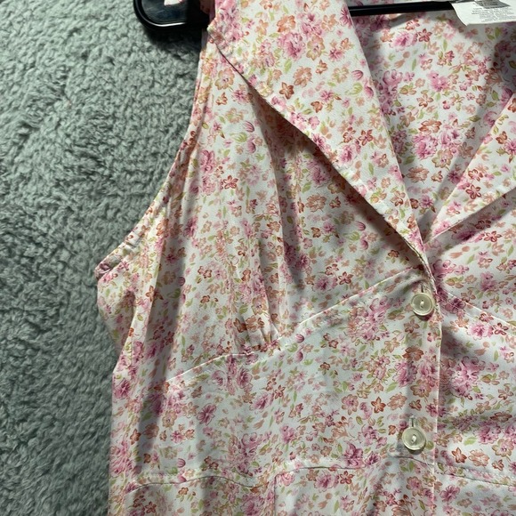 Vintage 90s Floral Button up All over design collar girly feminine maxi dress 16 - Picture 10 of 14